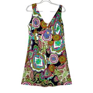 Jude Connally Brooke Dress Womens XL Fiesta Paisley Multi Color NWT 184